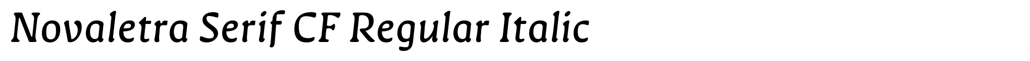Novaletra Serif CF Regular Italic image